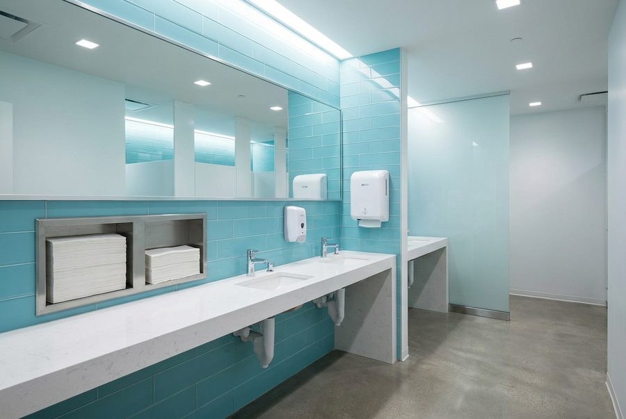 Sanitaires propres et consommables